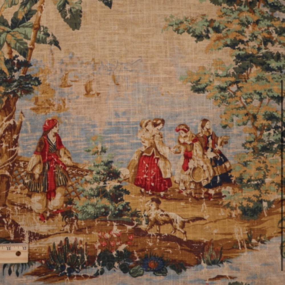 Covington Bosporus Printed Linen Blend Fabric -